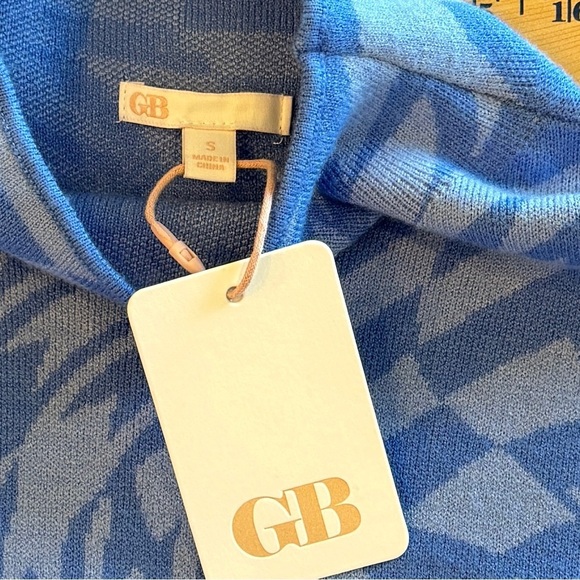 NWT Gianni Bini GB Geometric Swirl Sweater Dress Girls Sz S  Long Sleeve Blue - Picture 3 of 10